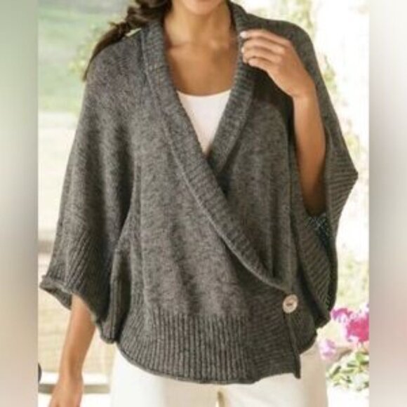 Pure Handknit Slouchy Oversized Cotton Blend Sweater Sz L - Picture 1 of 15